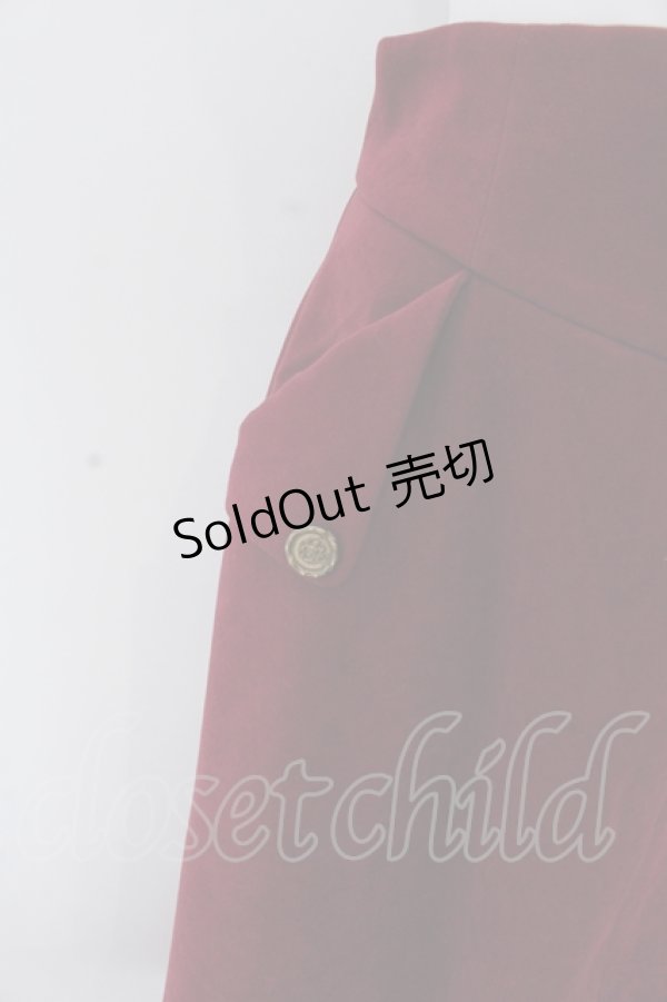 画像2: FA（Fi.n.t） / シーリングスタンプ釦フラップポケットフレアースカート  アカ O-25-05-18-041-LO-SK-IG-ZT227 (2)