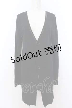 画像: BPN FOR MEN / カットオフカーディガン M ブラック O-25-05-18-051-GO-TO-OW-OS