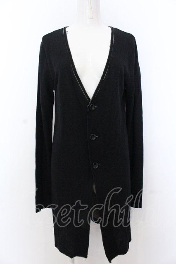 画像1: BPN FOR MEN / カットオフカーディガン M ブラック O-25-05-18-051-GO-TO-OW-OS (1)