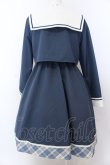 画像4: Amavel / School Check Setup風セーラーワンピース F アオ O-25-05-18-053-CA-OP-OW-OS (4)