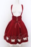 画像1: Amavel / Mocomoco Bearアップリケスカート F ワイン O-25-05-18-056-CA-SK-OW-OS (1)