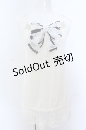 画像: axes femme / Bigリボンロングキャミ M キナリ O-25-05-18-064-AX-TO-OW-OS