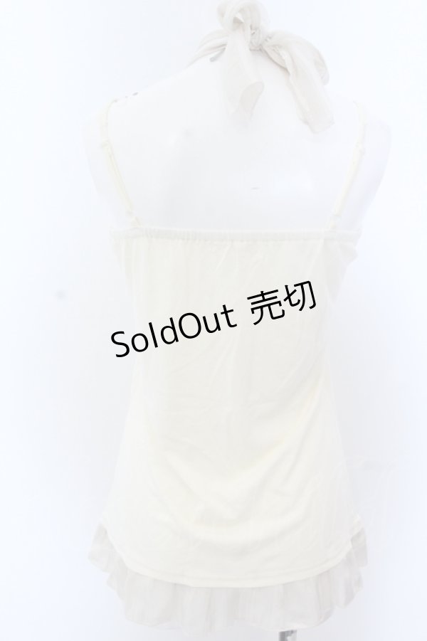 画像2: axes femme / ラメ入りホルターキャミソール M キナリ O-25-05-18-069-AX-TO-OW-OS (2)