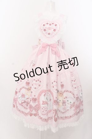 画像: Royal Princess Alice / ショコラ キャットジャンパースカート  ピンク O-25-05-18-008-LO-OP-OW-OS