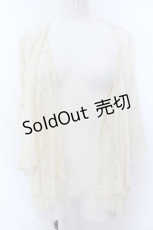 画像: axes femme / レース重ねトッパーカーデ M キナリ O-25-05-18-075-AX-TO-OW-OS