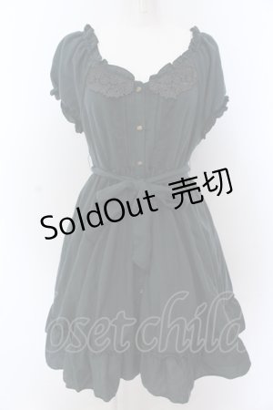 画像: axes femme / レース襟バックティアードチュニック M グリーン O-25-05-18-076-AX-TO-OW-OS