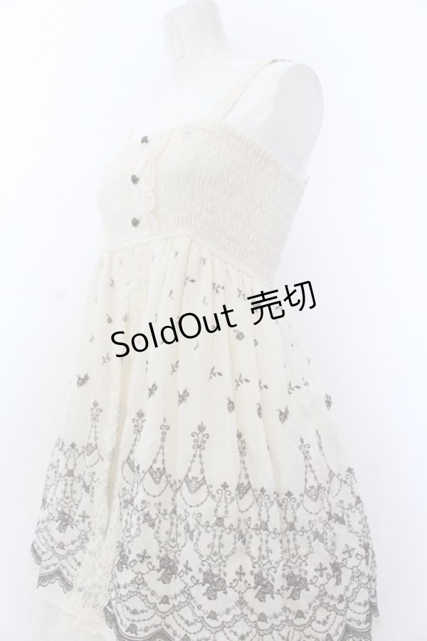 画像2: axes femme / パネル刺繍入り2wayチュニ M キナリ O-25-05-18-082-AX-OP-OW-OS (2)