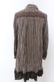 画像3: axes femme / ストライプシャツワンピース M ブラウン O-25-05-18-085-AX-TO-OW-OS (3)
