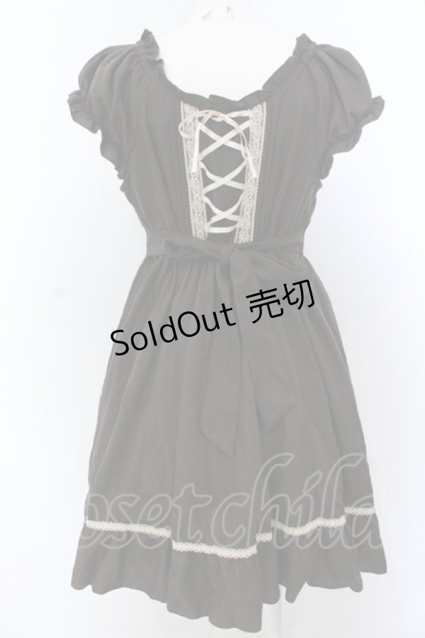 画像3: axes femme / 2wayフリル編み上げチュニックワンピース M ブラウン O-25-05-18-087-AX-TO-OW-OS (3)