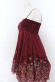 画像2: axes femme / 刺繍パネル2WAYチュニック M ワイン O-25-05-18-089-AX-TO-OW-OS (2)