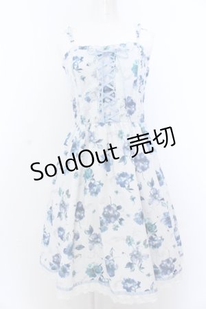 画像: axes femme / 花柄ワンピース M サックス O-25-05-18-091-AX-OP-OW-OS