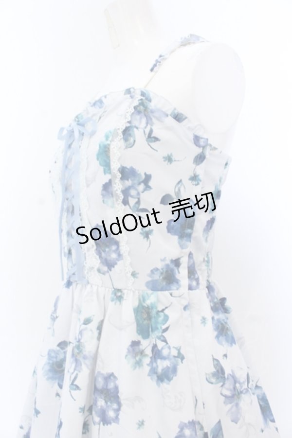 画像2: axes femme / 花柄ワンピース M サックス O-25-05-18-091-AX-OP-OW-OS (2)