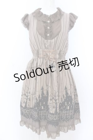 画像: axes femme POETIQUE / ハロウィンメルヘン柄ワンピース M ブラウン O-25-05-18-095-AX-OP-OW-OS
