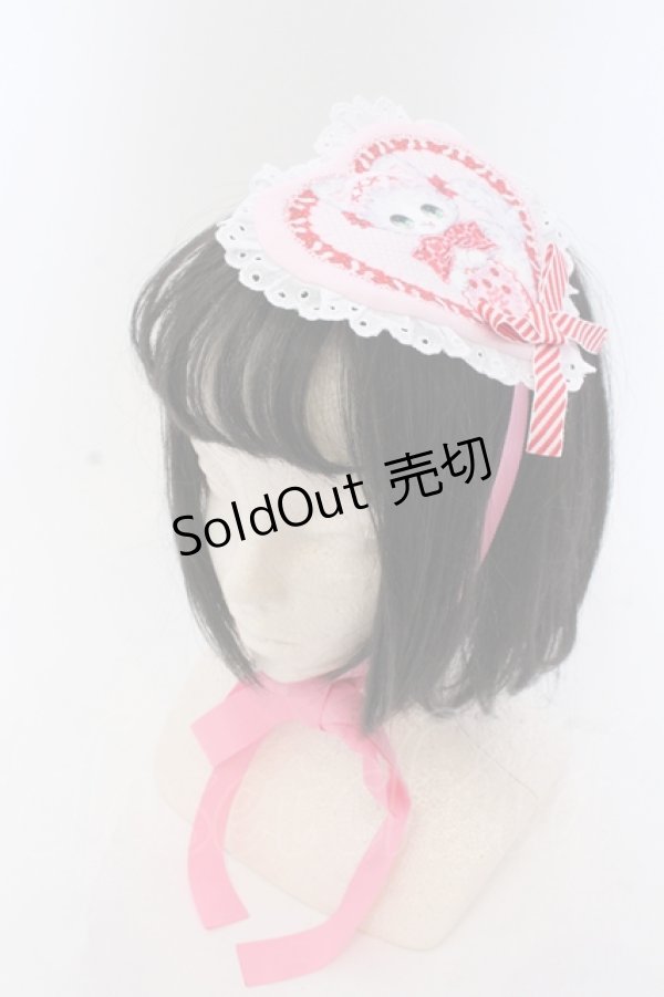 画像1: Royal Princess Alice / ショコラ キャット・飴ノ森ふみかコラボ　ハートヘッドドレス  ピンク O-25-05-18-100-LO-AC-OW-OS (1)