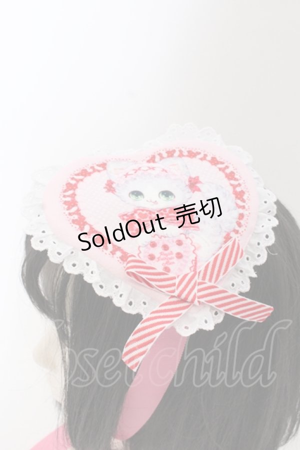 画像2: Royal Princess Alice / ショコラ キャット・飴ノ森ふみかコラボ　ハートヘッドドレス  ピンク O-25-05-18-100-LO-AC-OW-OS (2)