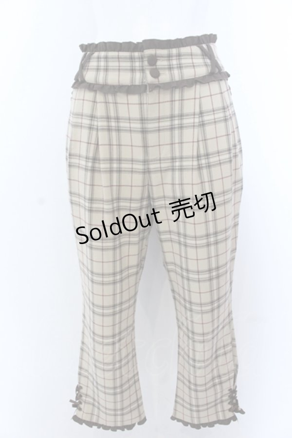 画像1: axes femme / 椿加工レースアップパンツ M キャメル O-25-05-18-002-AX-PA-OW-OS (1)