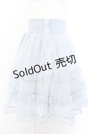 画像: axes femme / ムーンキャットティアードスカート M サックス O-25-05-18-016-AX-SK-OW-OS