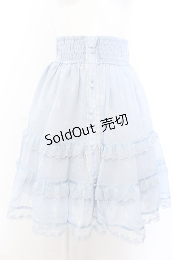 画像1: axes femme / ムーンキャットティアードスカート M サックス O-25-05-18-016-AX-SK-OW-OS (1)