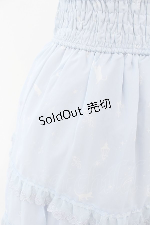 画像2: axes femme / ムーンキャットティアードスカート M サックス O-25-05-18-016-AX-SK-OW-OS (2)