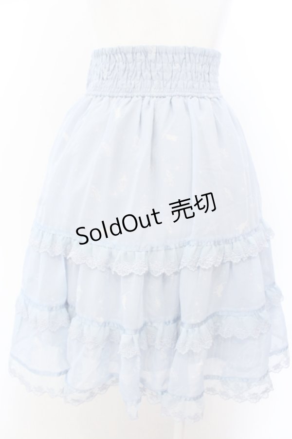 画像3: axes femme / ムーンキャットティアードスカート M サックス O-25-05-18-016-AX-SK-OW-OS (3)