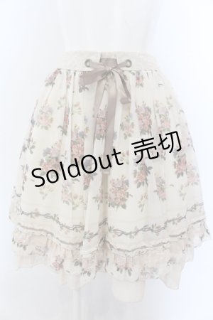画像: axes femme / 転写風ローズブーケスカート M キナリ O-25-05-18-018-AX-SK-OW-OS