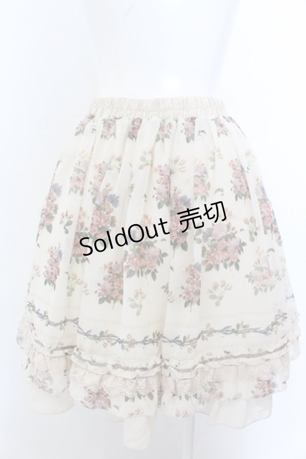 画像2: axes femme / 転写風ローズブーケスカート M キナリ O-25-05-18-018-AX-SK-OW-OS (2)