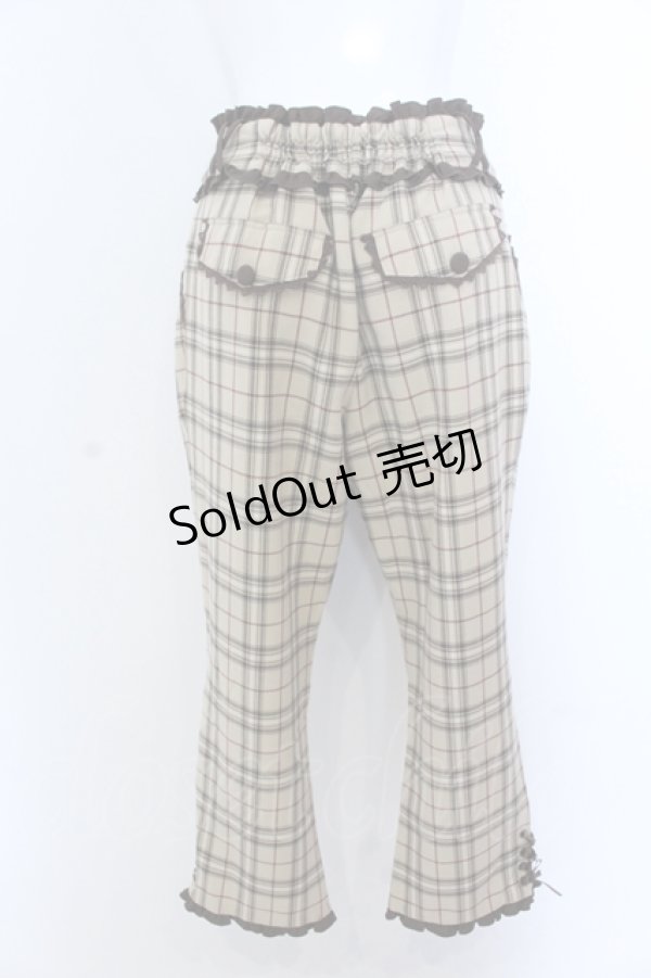 画像3: axes femme / 椿加工レースアップパンツ M キャメル O-25-05-18-002-AX-PA-OW-OS (3)