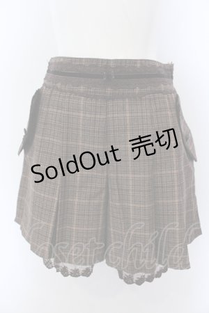 画像: axes femme / ベロアリボン配色キュロット M ブラウン O-25-05-18-003-AX-SK-OW-OS