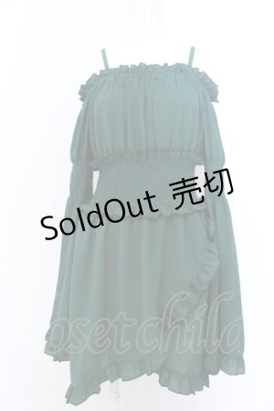 画像: Qutie Frash / オフショルチュニック  グリーン O-25-05-18-024-QU-TO-IG-OS