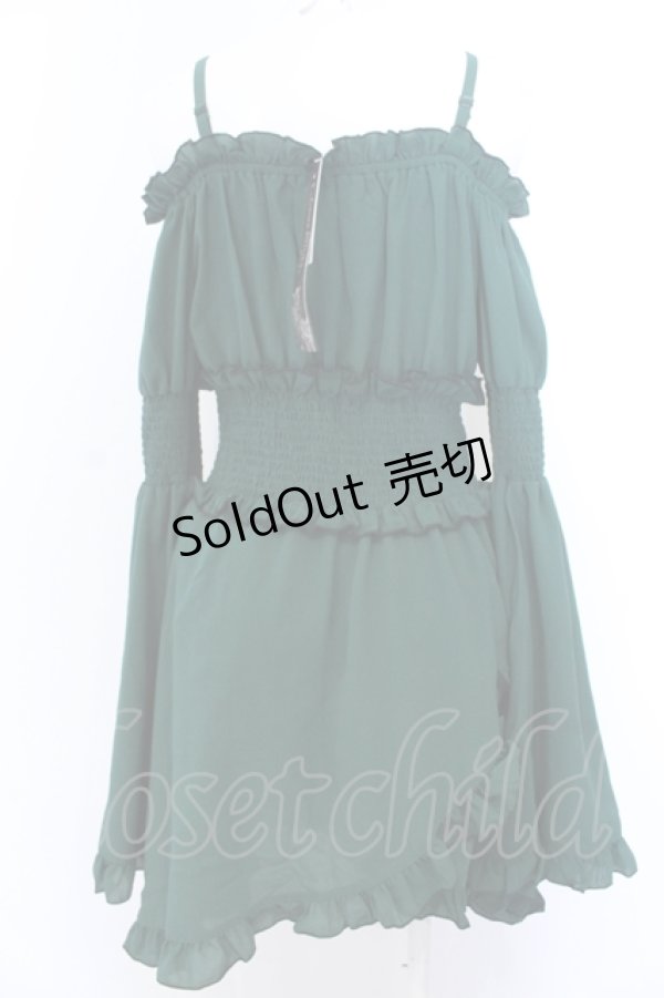 画像3: Qutie Frash / オフショルチュニック  グリーン O-25-05-18-024-QU-TO-IG-OS (3)