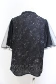 画像2: axes femme / 星座柄チュール重ね袖ブラウス M クロ O-25-05-18-029-AX-BL-IG-OS (2)