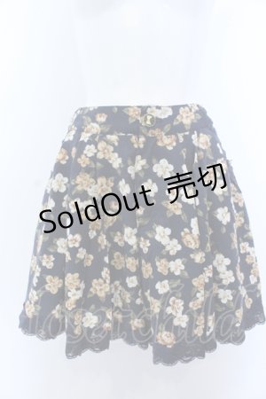 画像: axes femme / 花柄キュロット M ネイビー O-25-05-18-004-AX-SK-OW-ZT303