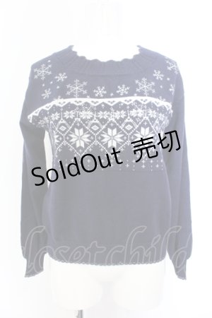 画像: axes femme / スノーノルディックニット M ネイビー O-25-05-18-031-AX-TO-IG-OS