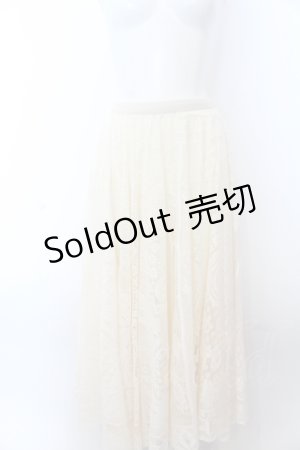 画像: axes femme / オーナメントレーススカート M アイボリー O-25-05-18-032-AX-SK-IG-OS