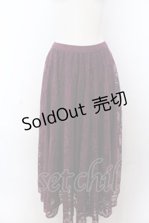 画像: axes femme / オーナメントレーススカート M パープル O-25-05-18-034-AX-SK-IG-OS