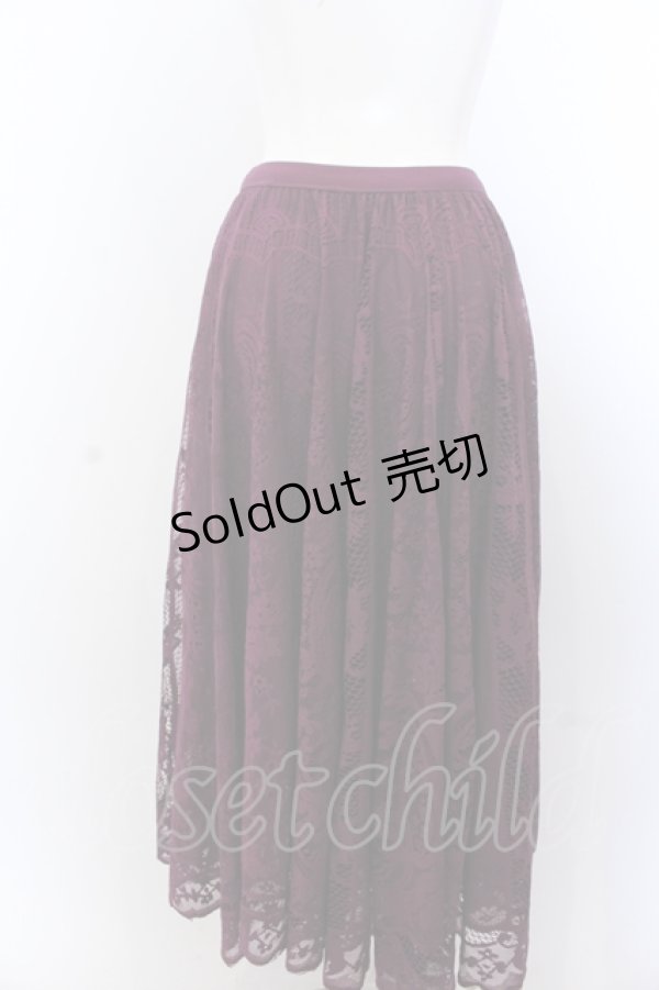 画像3: axes femme / オーナメントレーススカート M パープル O-25-05-18-034-AX-SK-IG-OS (3)