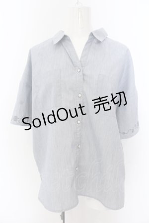 画像: axes femme / ポケット付オーバーシャツ M ブルー系 O-25-05-18-035-AX-BL-IG-OS