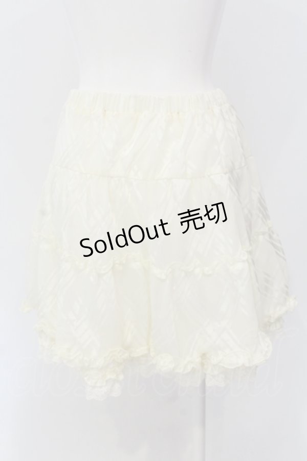 画像2: axes femme / シアーチェックフリルスカート M キナリ O-25-05-19-040-AX-SK-OW-OS (2)