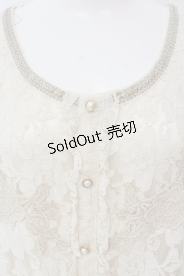 画像2: axes femme / レイヤード風レースチュニック M キナリ O-25-05-19-005-AX-OP-OW-OS (2)