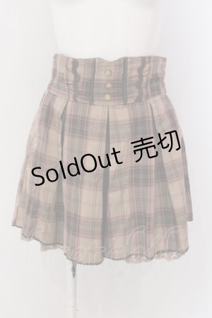画像: axes femme / 裾レースチェックキュロット M ブラウン O-25-05-19-058-AX-SK-OW-OS