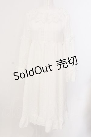 画像: Cherirulu Chocola / MYレースフリルワンピース C シロ O-25-05-19-067-LO-OP-IG-OS