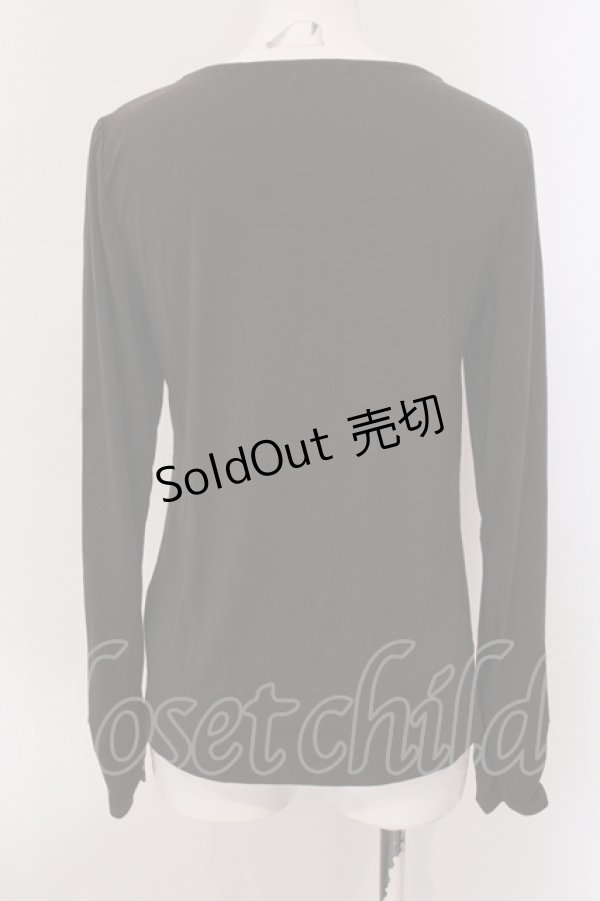 画像3: axes femme / レースベロア配色カットソー M ブラウン O-25-05-19-007-AX-TO-OW-OS (3)