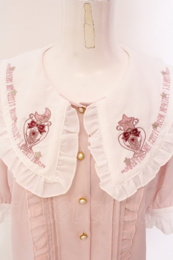 画像2: Amavel / Magical Cosmic Cosmetic 半袖ブラウス  ピンク O-25-05-19-072-CA-BL-IG-OS (2)