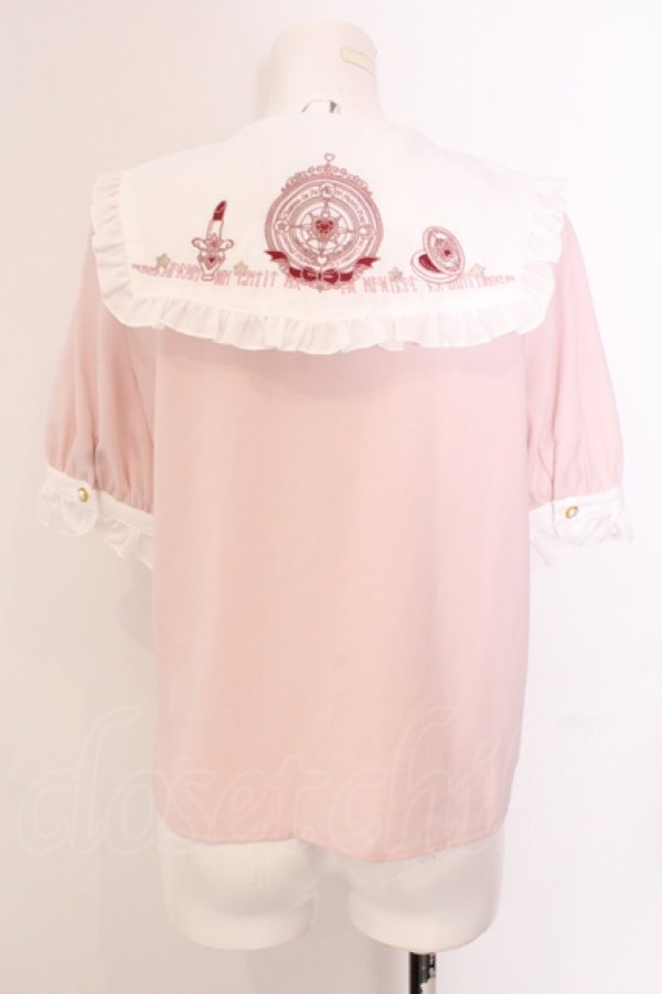 画像4: Amavel / Magical Cosmic Cosmetic 半袖ブラウス  ピンク O-25-05-19-072-CA-BL-IG-OS (4)