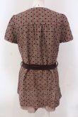 画像2: axes femme / フロッキードットレイヤード風ワンピース M ワイン O-25-05-19-001-AX-OP-OW-OS (2)