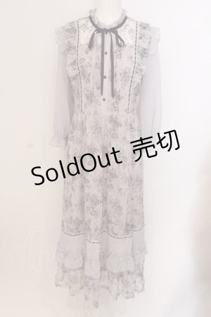 画像: axes femme / フラワープリントレースワンピース M ラベンダー O-25-05-19-079-AX-OP-IG-OS