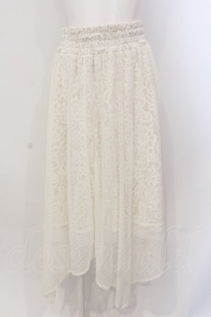 画像: axes femme / チュール×レースイレヘムスカート M オフシロ O-25-05-19-087-AX-SK-IG-OS