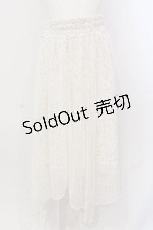 画像: axes femme / チュール×レースイレヘムスカート M オフシロ O-25-05-19-087-AX-SK-IG-OS
