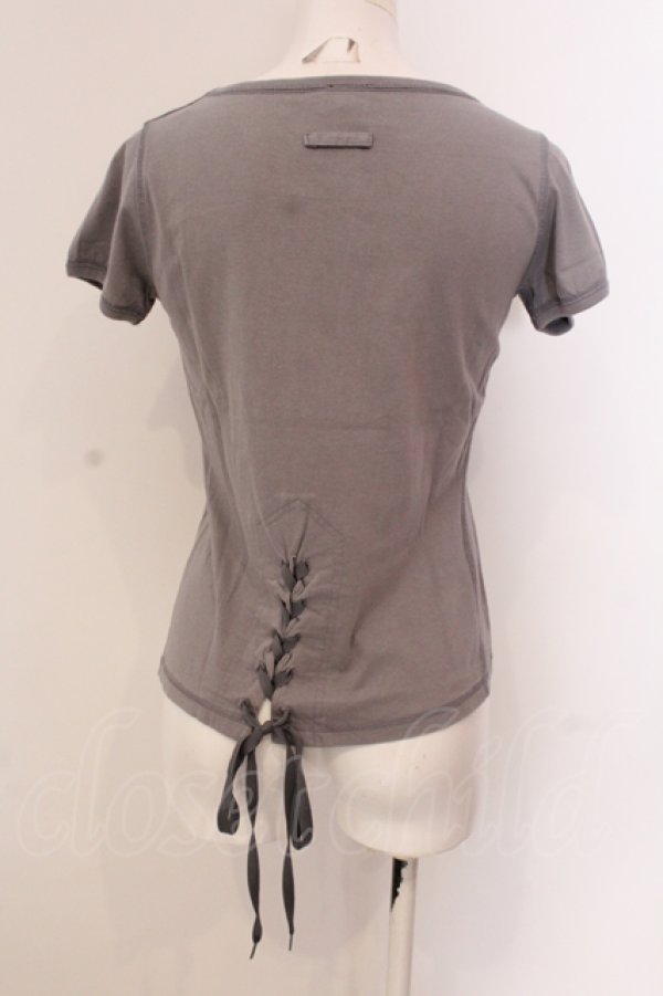 画像1: Jean Paul GAULTIER FEMME / バックレースアップTシャツ 40 グレー O-25-05-19-089-LO-TO-IG-OS (1)