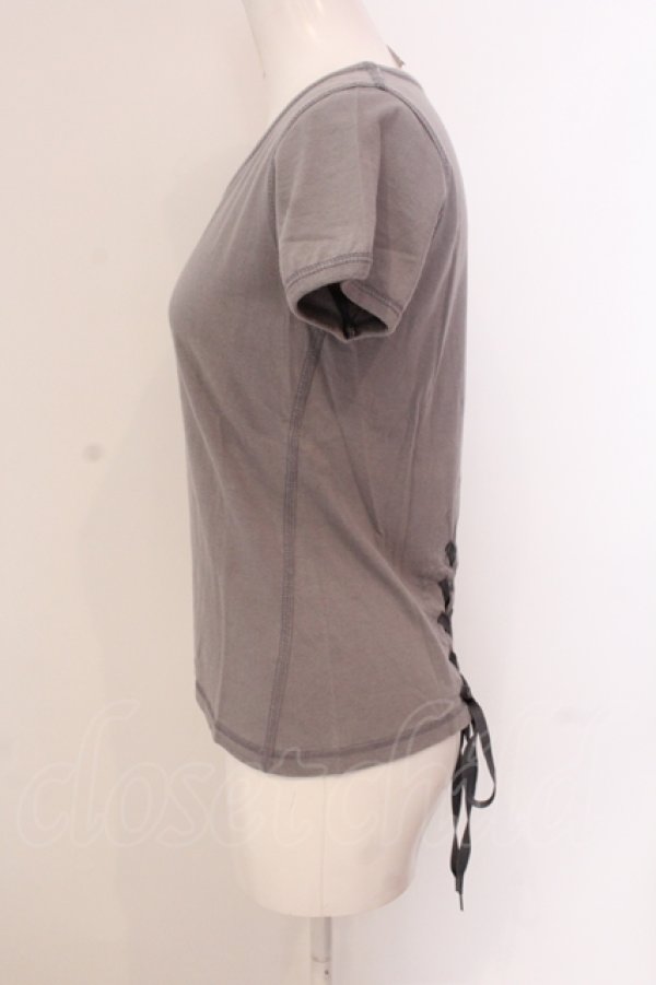 画像2: Jean Paul GAULTIER FEMME / バックレースアップTシャツ 40 グレー O-25-05-19-089-LO-TO-IG-OS (2)